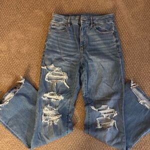 American Eagle next level super high rise curvy flare jeans size 2S